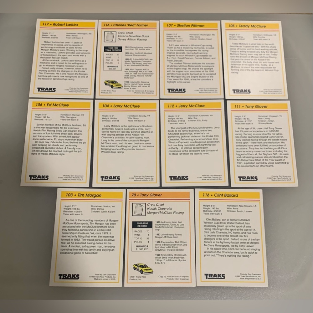 Kodak Racing Trading Cards - Yellow Set - Picture 2 of 4